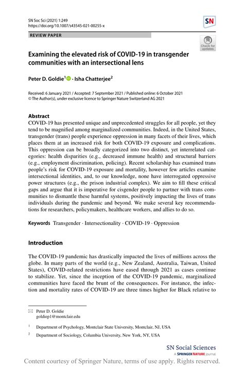 transgender19|Examining the elevated risk of COVID.